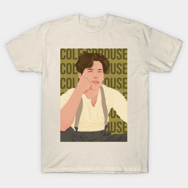 Cole Sprouse Fan Art T-Shirt by ArtMoore98